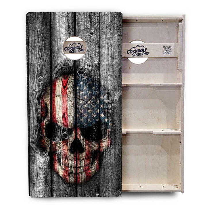 Skull Flag Design Cornhole Boards - Professional Tournament Series