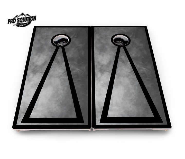 Smoke Triangle Cornhole Boards - Pro Solution Lite Series
