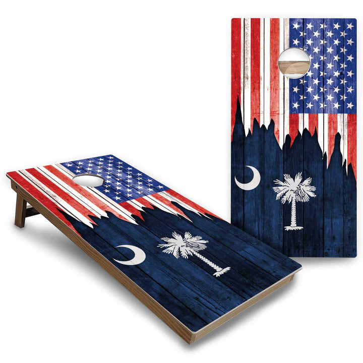 State Flags New Mexico to South Carolina Cornhole Boards - Backyard Series