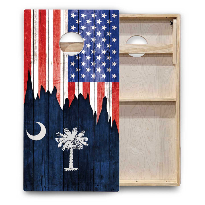 State Flags New Mexico to South Carolina Cornhole Boards - Backyard Series