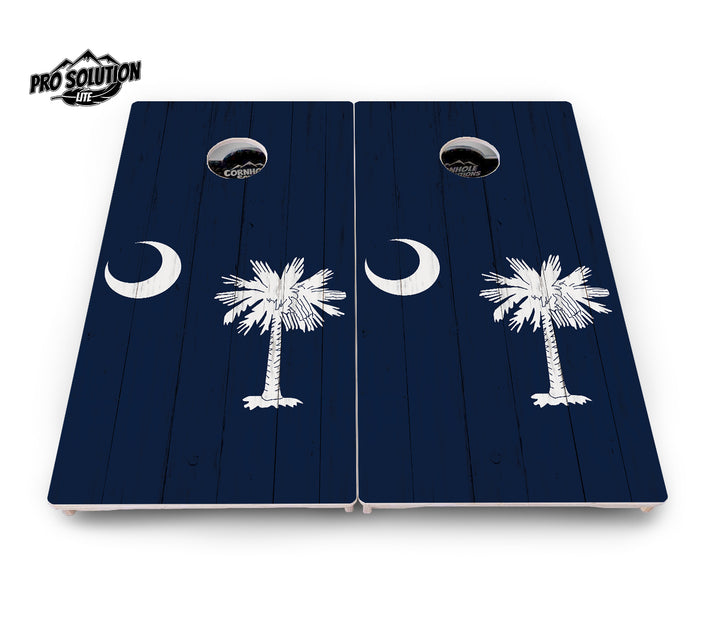 South Carolina Flag Cornhole Boards - Pro Solution Lite Series