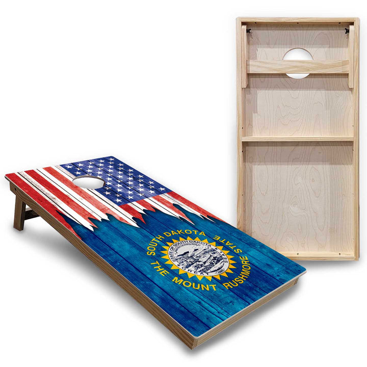 State Flags South Dakota to Wyoming Cornhole Boards - Backyard Series