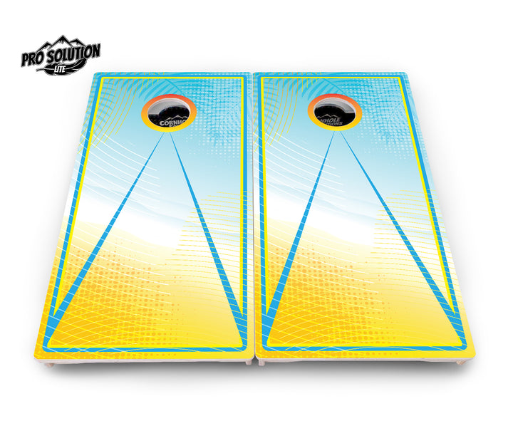 Summer Gradient Cornhole Boards - Pro Solution Lite Series