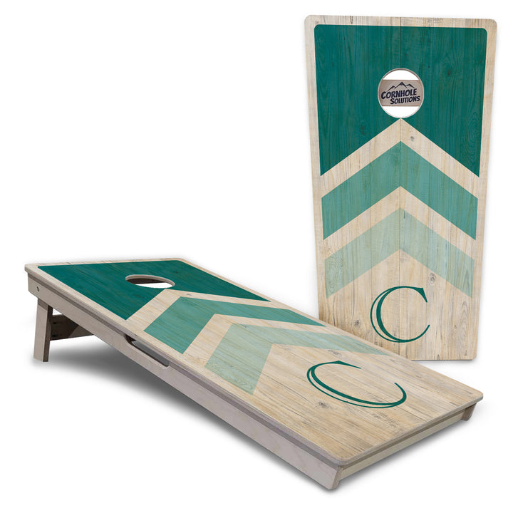 Wedding Arrows Cornhole Boards - Professional Tournament Series - Teal