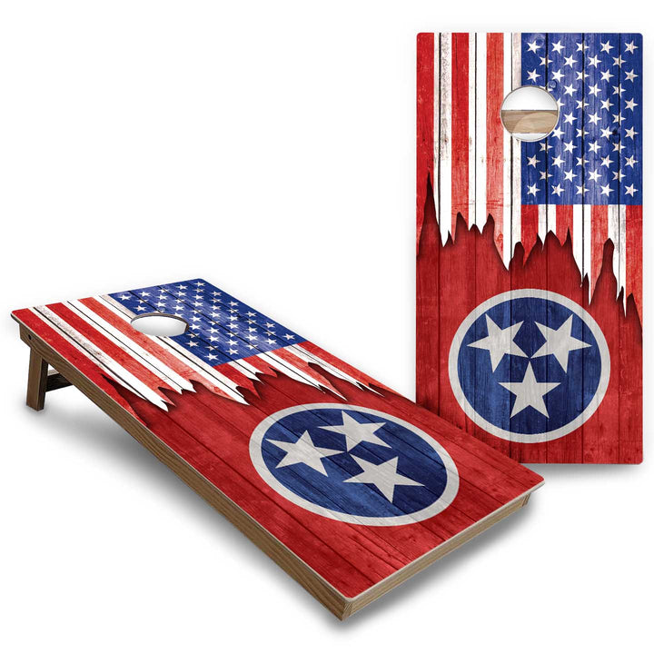 State Flags South Dakota to Wyoming Cornhole Boards - Backyard Series