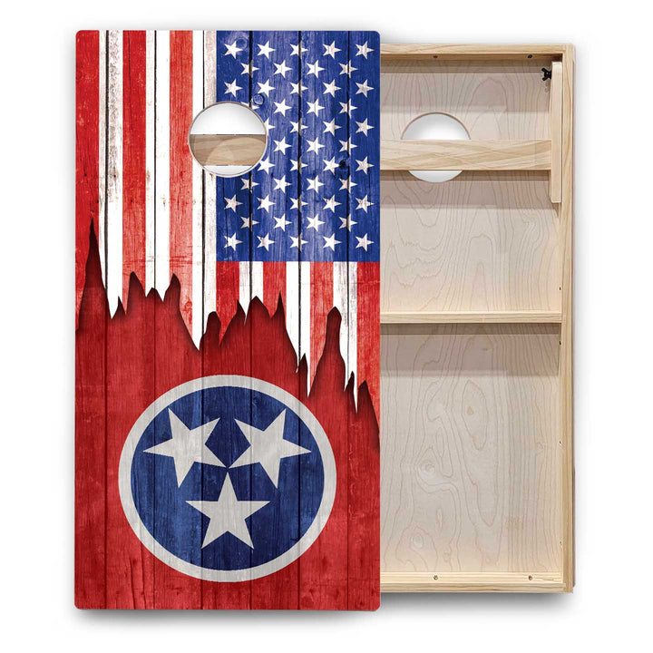 State Flags South Dakota to Wyoming Cornhole Boards - Backyard Series