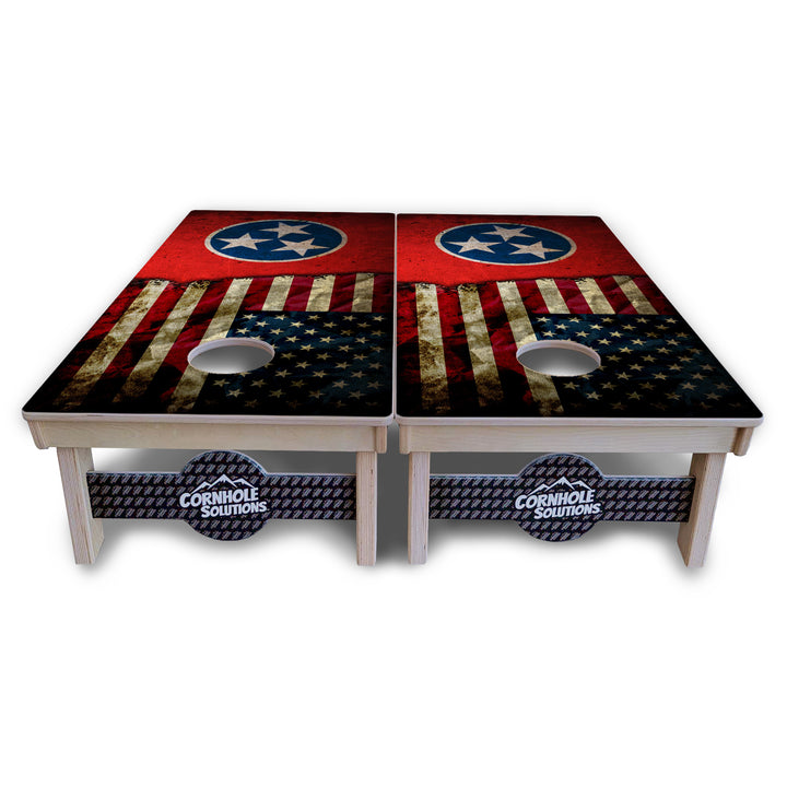 Tennessee USA Flag Cornhole Boards - Professional Tournament Series