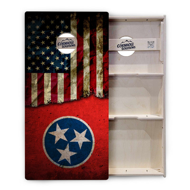 Tennessee USA Flag Cornhole Boards - Professional Tournament Series