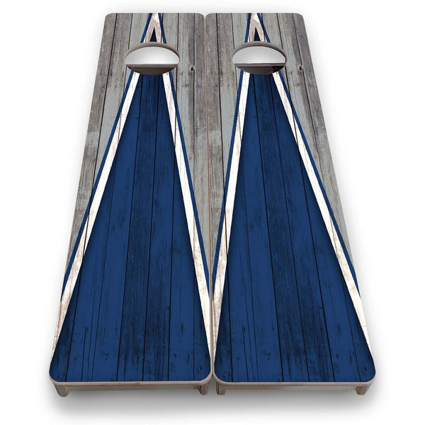 Training Board (Skinny 12"x48") Grey and Blue Triangle (1 Board or 2 Boards) 3/4″ Baltic Birch +UV Ink +UV Clear Coat +Built-in Handles +Folding legs