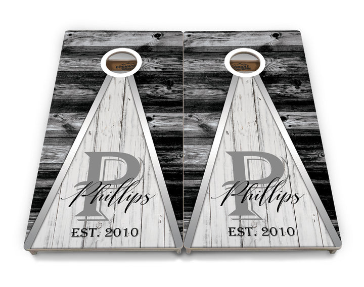 Wedding Triangle Cornhole Boards - Professional Tournament Series