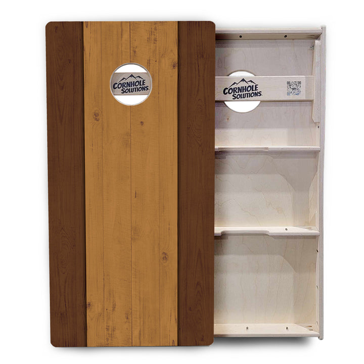 Brown Two Tone Planks Cornhole Boards - Professional Tournament Series