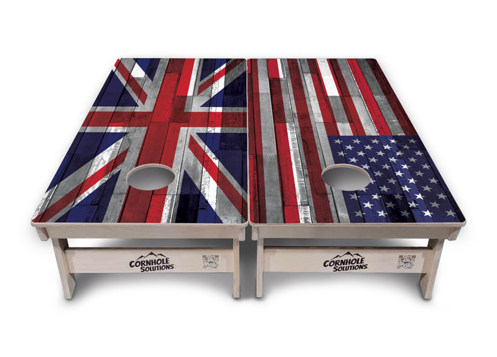 USA / Canada / Union Jack Plank Flags Cornhole Boards - Professional Tournament Series
