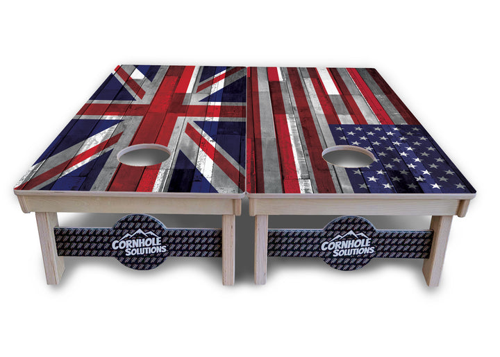 USA / Canada / Union Jack Plank Flags Cornhole Boards - Professional Tournament Series