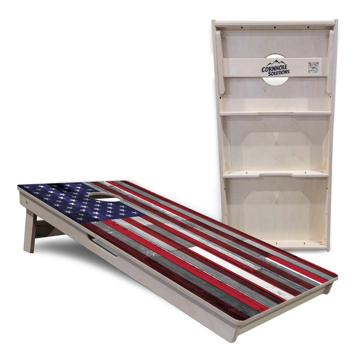 USA / Canada / Union Jack Plank Flags Cornhole Boards - Professional Tournament Series