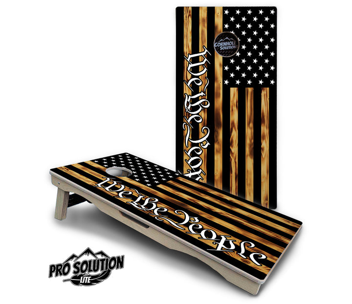 We The People USA Flag Cornhole Boards - Pro Solution Lite Series
