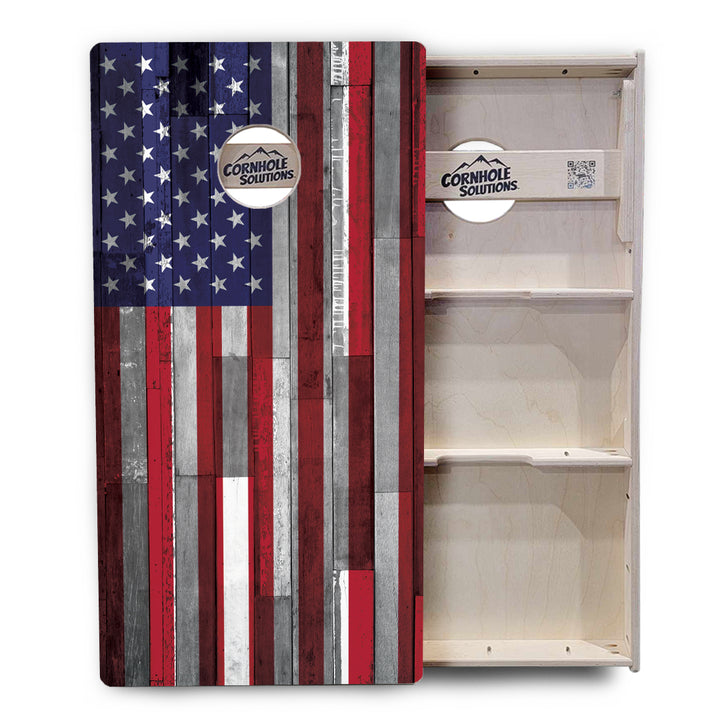 USA / Canada / Union Jack Plank Flags Cornhole Boards - Professional Tournament Series