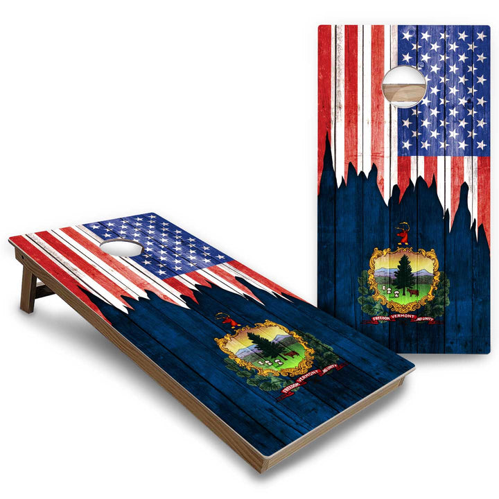 State Flags South Dakota to Wyoming Cornhole Boards - Backyard Series