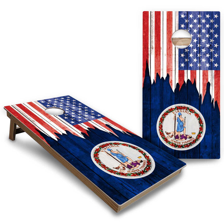 State Flags South Dakota to Wyoming Cornhole Boards - Backyard Series