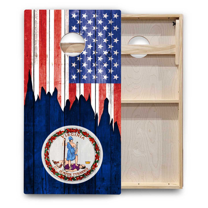 State Flags South Dakota to Wyoming Cornhole Boards - Backyard Series
