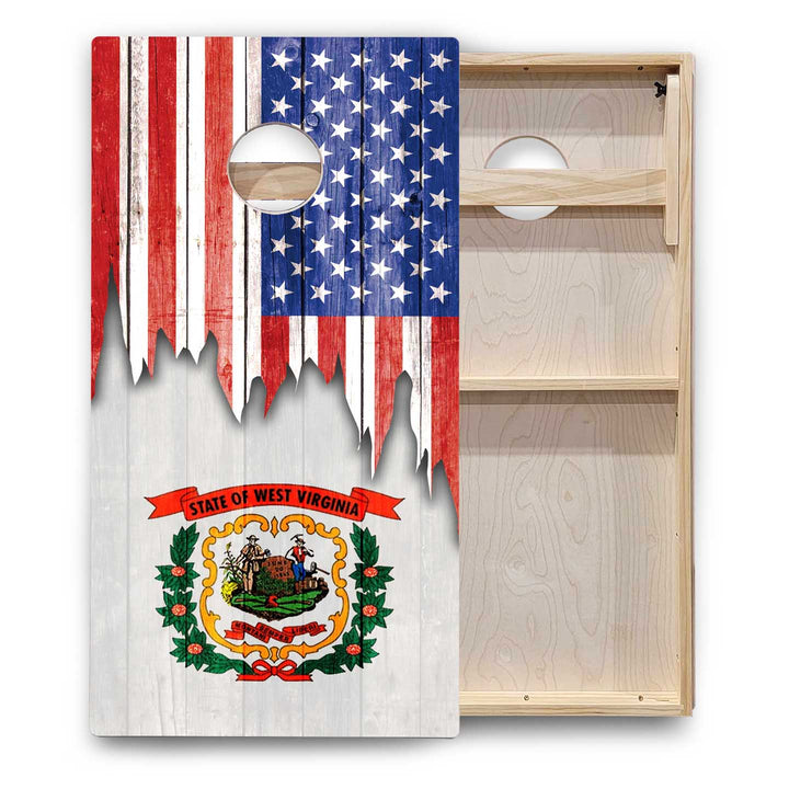State Flags South Dakota to Wyoming Cornhole Boards - Backyard Series