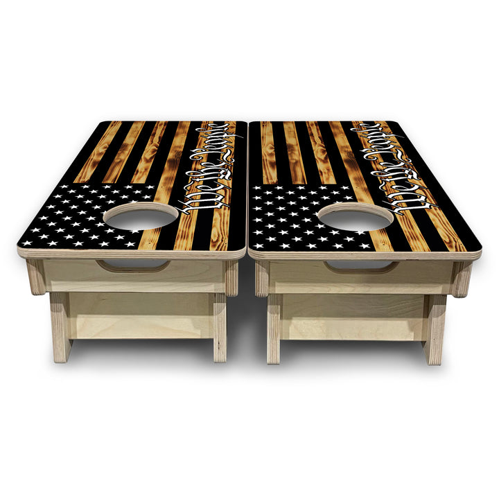 We The People USA Flag - Mini or Vacation Size Cornhole Boards