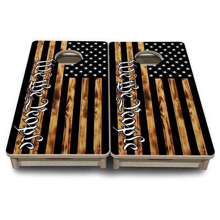 We The People USA Flag - Mini or Vacation Size Cornhole Boards