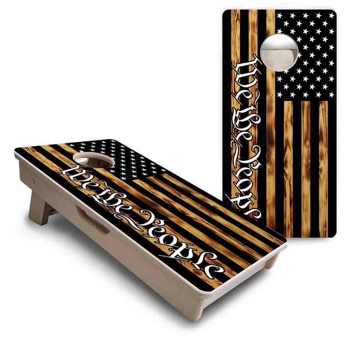 We The People USA Flag - Mini or Vacation Size Cornhole Boards