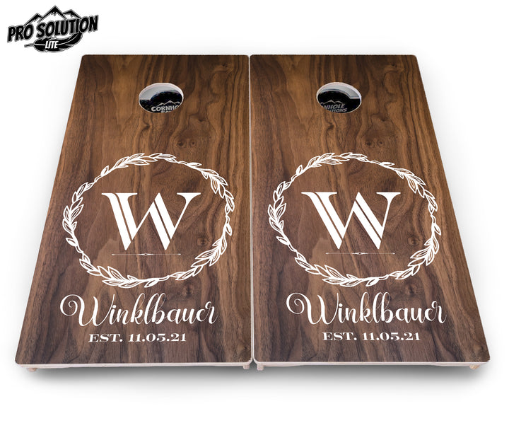 Wreath Cornhole Boards - Pro Solution Lite Series