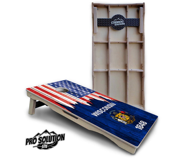 State Flag Designs South Dakota to Wyoming Cornhole Boards - Pro Solution Lite Series