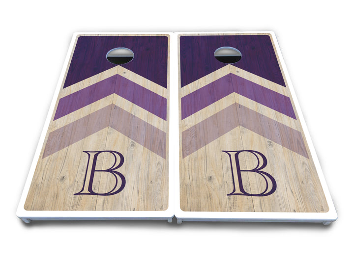 Wedding Arrows Cornhole Boards - All Weather Series - Purple
