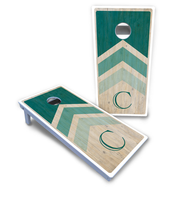 Wedding Arrows Cornhole Boards - All Weather Series - Teal