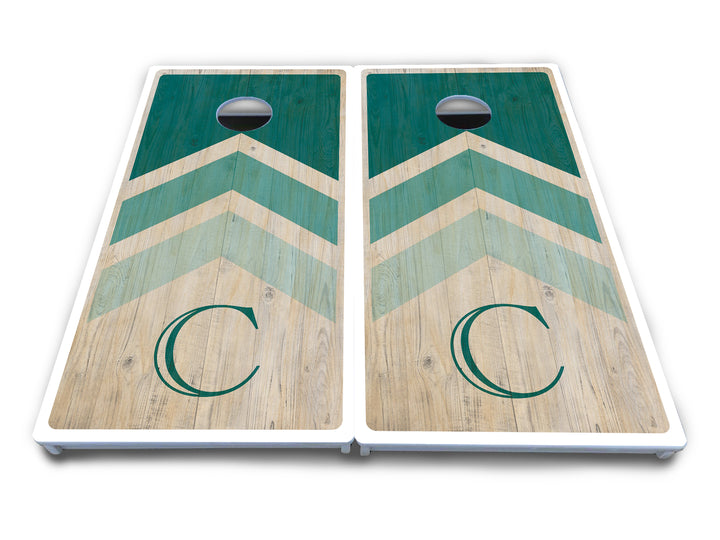 Wedding Arrows Cornhole Boards - All Weather Series - Teal