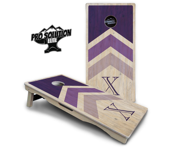 Wedding Arrows Cornhole Boards - Pro Solution Elite Series - Purple