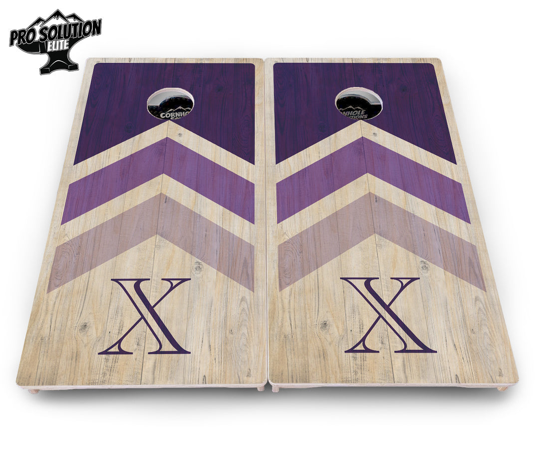 Wedding Arrows Cornhole Boards - Pro Solution Elite Series - Purple