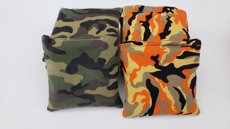 All Weather Cornhole Bags - Regulation 6"x6" Duck Cloth - Backyard Cornhole Bags (Full Set of 8 bags)