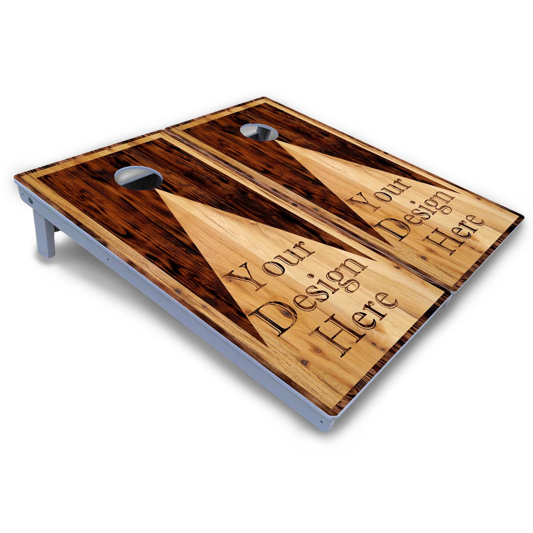 Custom Wooden Triangle Cornhole Boards - All Weather Series