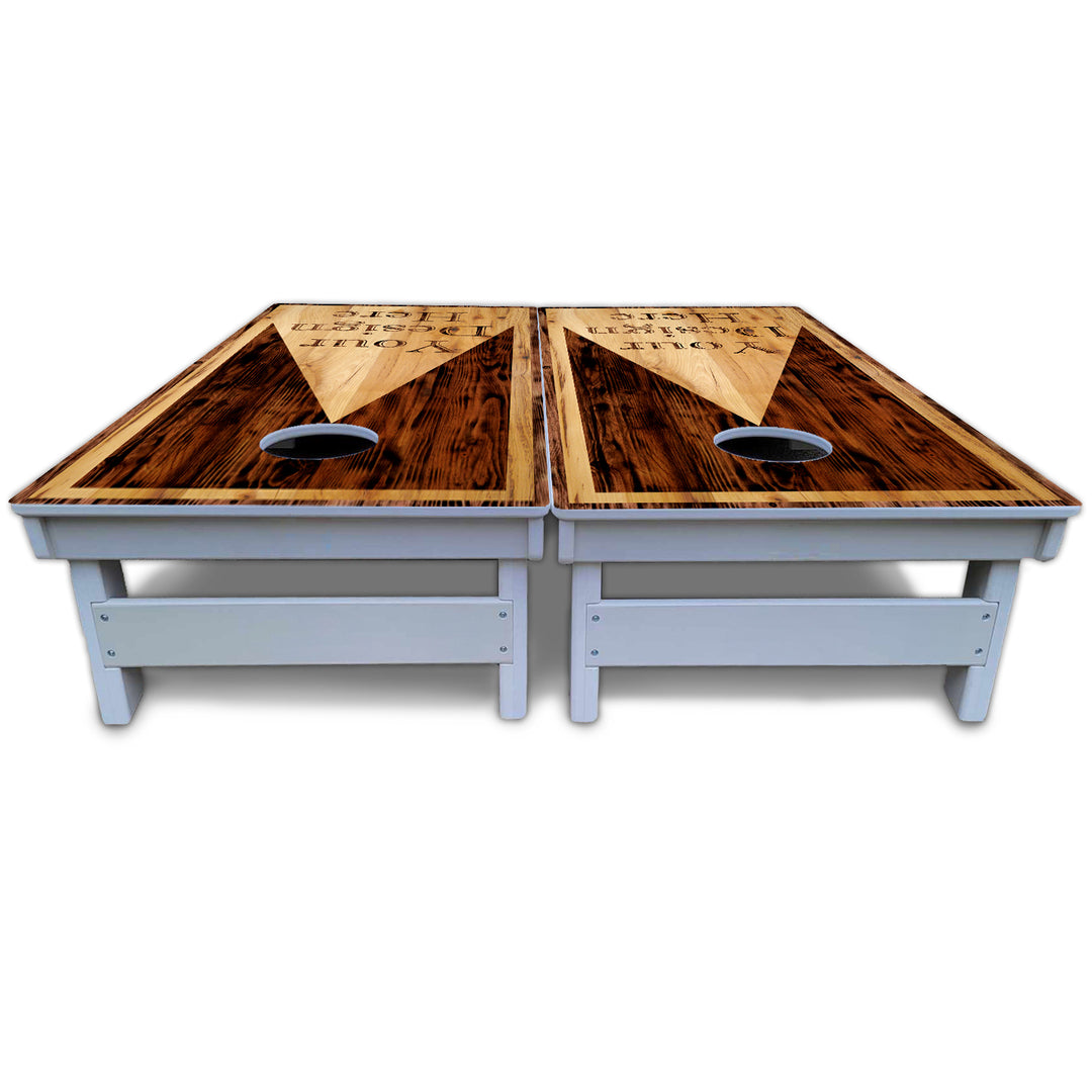 Custom Wooden Triangle Cornhole Boards - All Weather Series