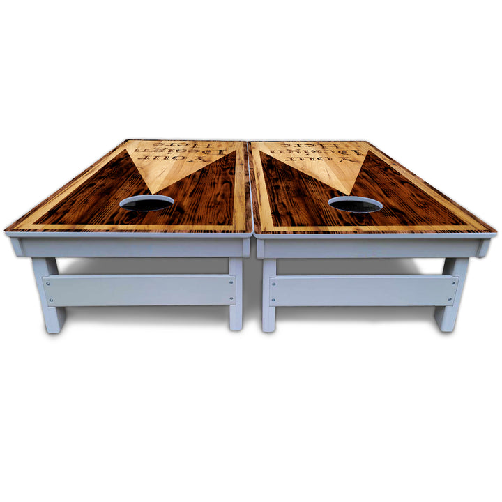 Custom Wooden Triangle Cornhole Boards - All Weather Series