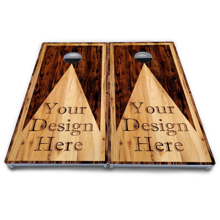Custom Wooden Triangle Cornhole Boards - All Weather Series
