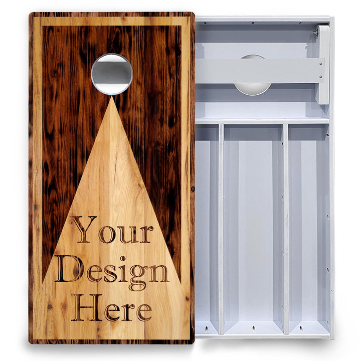 Custom Wooden Triangle Cornhole Boards - All Weather Series