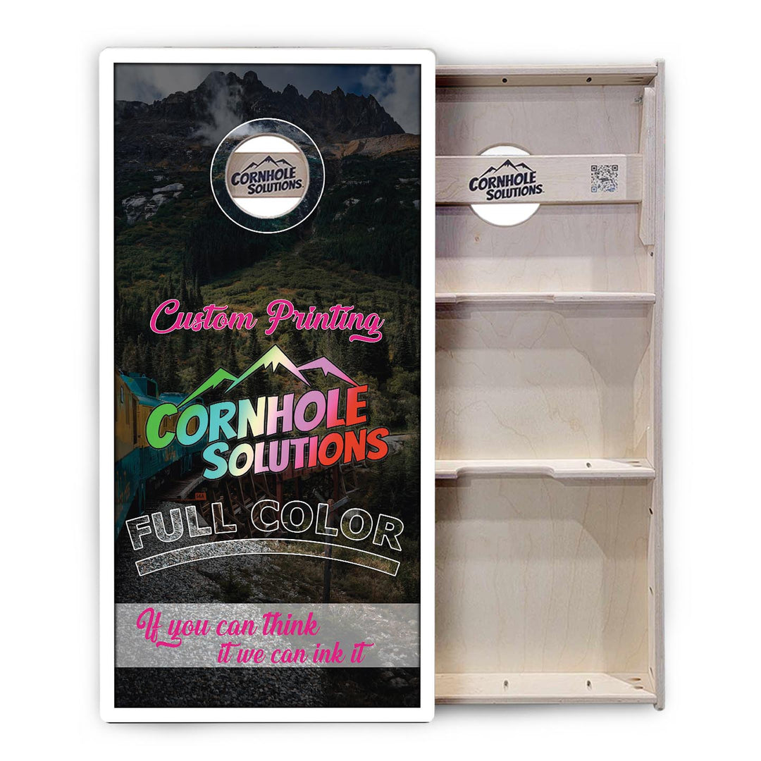 Complete Tournament Cornhole Bundle - Boards, Custom Bags & Carrying Case - Custom