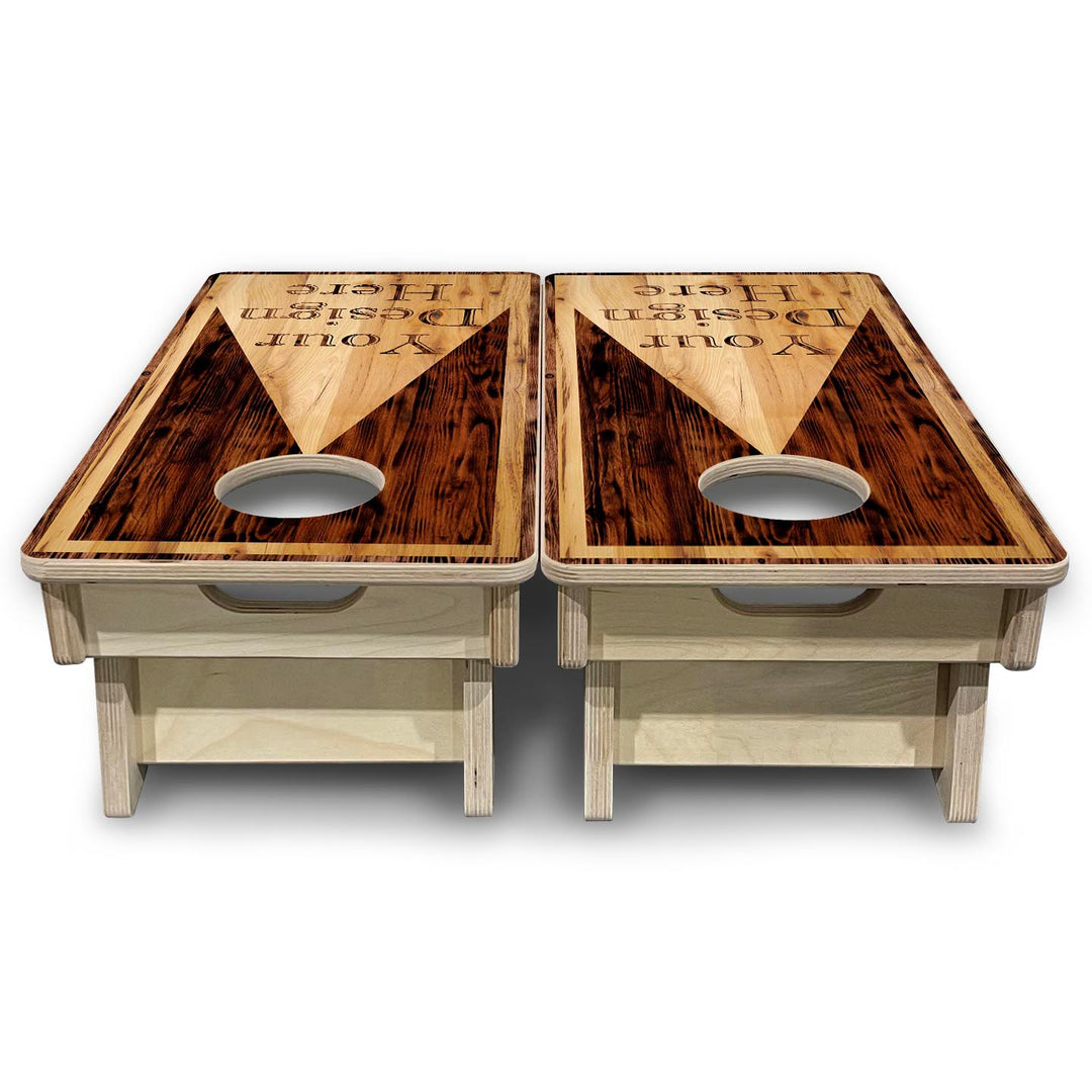 Custom Wooden Triangle - Mini or Vacation Size Cornhole Boards (Your Design Here)