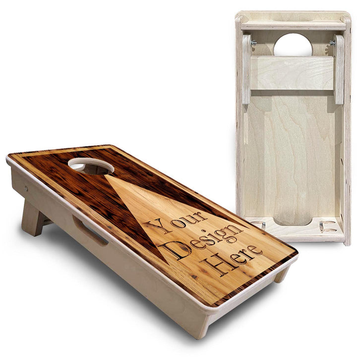 Custom Wooden Triangle - Mini or Vacation Size Cornhole Boards (Your Design Here)