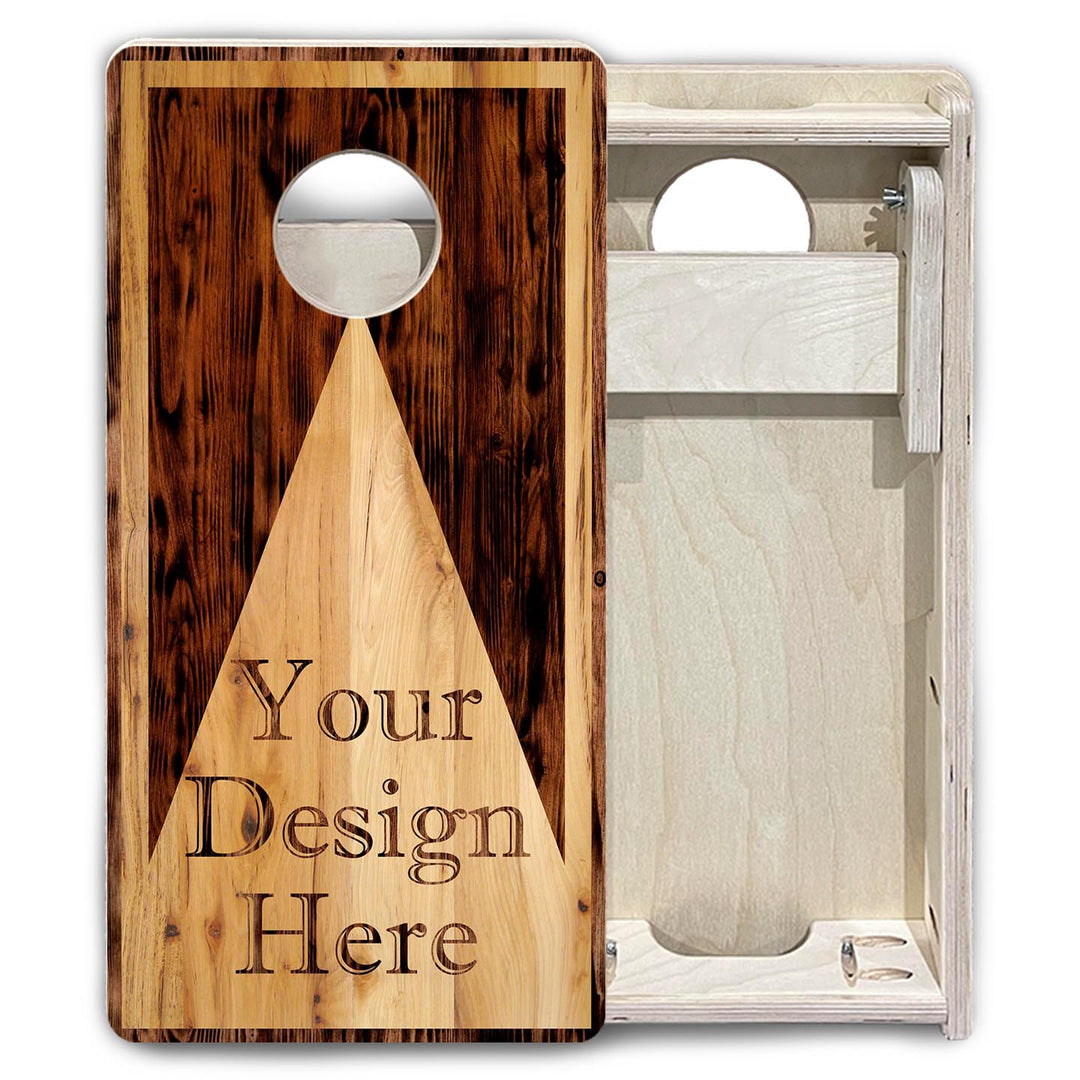Custom Wooden Triangle - Mini or Vacation Size Cornhole Boards (Your Design Here)