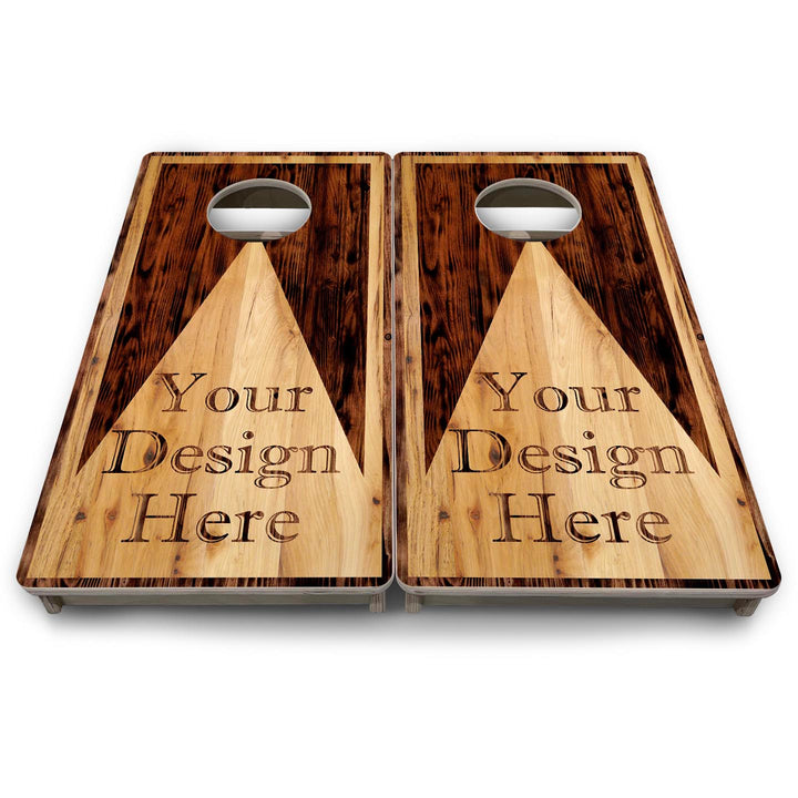 Custom Wooden Triangle - Mini or Vacation Size Cornhole Boards (Your Design Here)