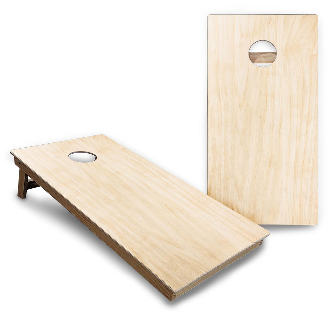 Complete Backyard Cornhole Bundle - Boards, Bags & Carrying Case - Classic Plain (Ready to Play)