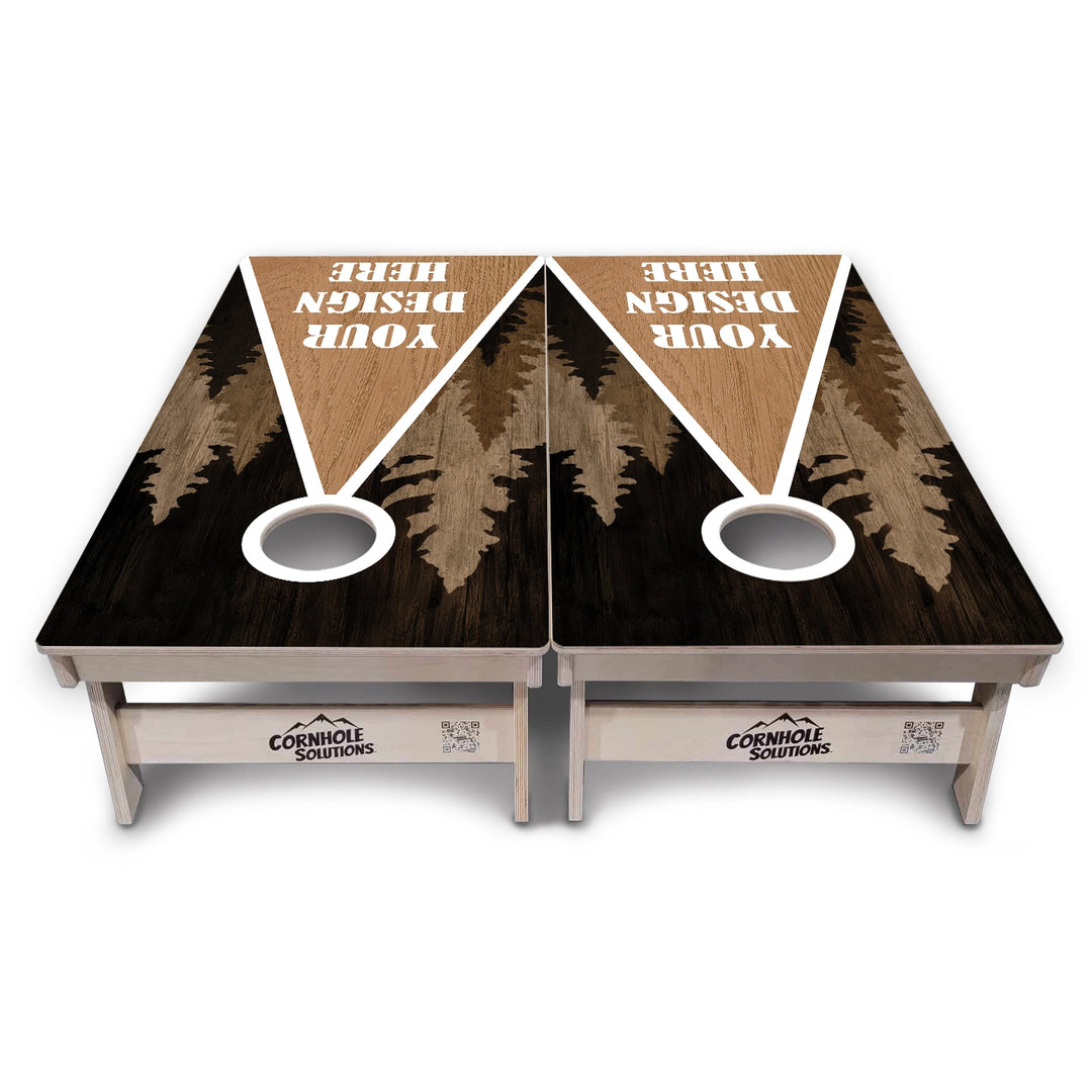 Add Your Logo Forest Cornhole Boards – Tournament Series