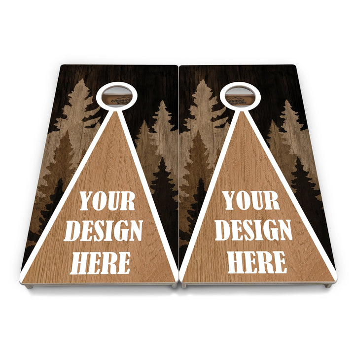 Add Your Logo Forest Cornhole Boards – Tournament Series