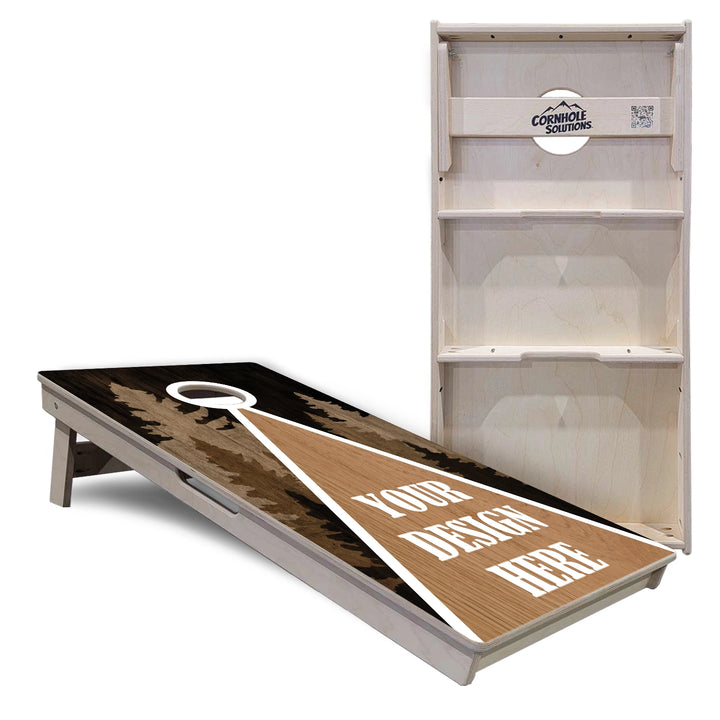 Add Your Logo Forest Cornhole Boards – Tournament Series
