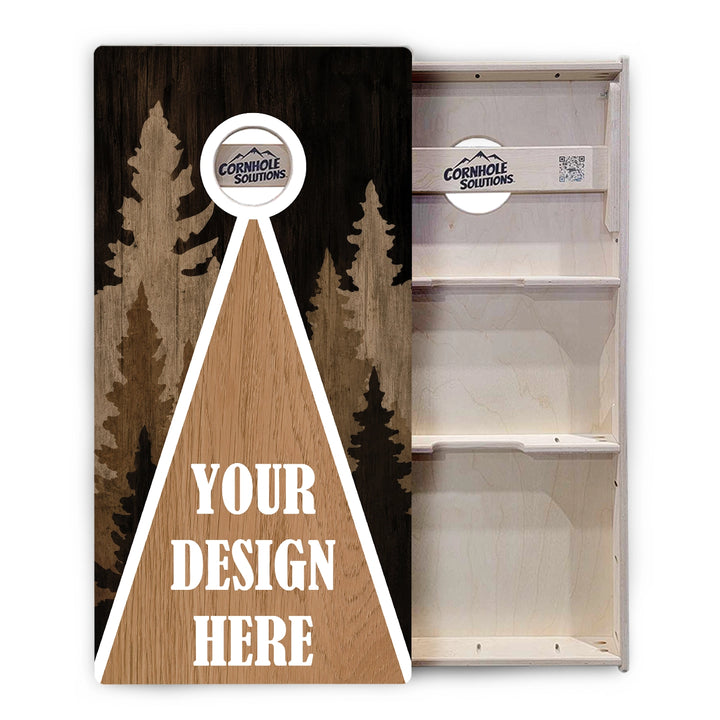 Add Your Logo Forest Cornhole Boards – Tournament Series